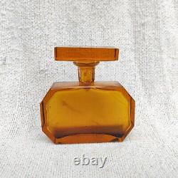 1930s Vintage Art Déco Marron Ambre Verre Flacon de Parfum Décoratifs Collection