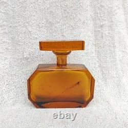 1930s Vintage Art Déco Marron Ambre Verre Flacon de Parfum Décoratifs Collection