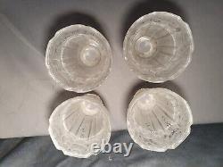 4 tulipes en verre art deco Pierre MAYNADIER pour lampe lustre applique murale