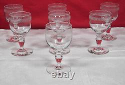 7 Verres à vin cristal de Baccarat époque art-déco 1920