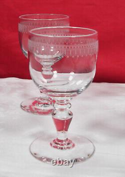 7 Verres à vin cristal de Baccarat époque art-déco 1920