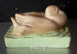 Amalric WALTER NANCY-canard-céramique-no pate de verre-art nouveau-art deco