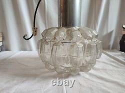 Ancien Lustre plafonnier Suspension verre Helena Tynell / Limburg Art Deco