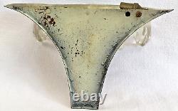 Ancienne Applique Art Déco Cuivre Jet Eau Cascade Vague Verre Ezan Petitot 1930