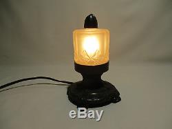 Ancienne Lampe Veilleuse Art Deco Verre Opaque Lamp Light Art Deco