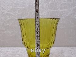 Antique Art Déco Design Vase en Verre Vintage Um 1930 Handmade Bohême 18 CM