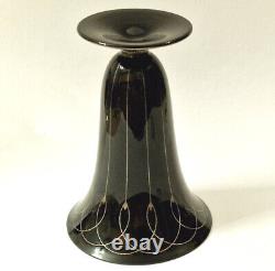 Art Déco Vase en Verre Silbermalerei Steinschoenau 1940er Années R758