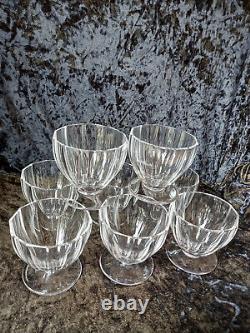 BACCARAT (RARE) 8 VERRES à VIN BLANC en CRISTAL, ART-DECO, TRES BON ETAT