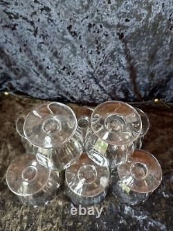 BACCARAT (RARE) 8 VERRES à VIN BLANC en CRISTAL, ART-DECO, TRES BON ETAT