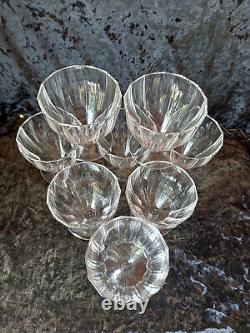 BACCARAT (RARE) 8 VERRES à VIN ROUGE en CRISTAL, ART-DECO, TRES BON ETAT