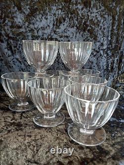 BACCARAT (RARE) 8 VERRES à VIN ROUGE en CRISTAL, ART-DECO, TRES BON ETAT