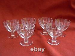 Baccarat, Cap Ferrat, Serie De 6 Verres A Aperitif En Cristal Taille, Art Deco