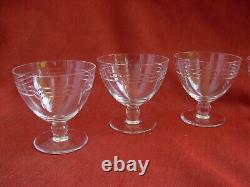 Baccarat, Cap Ferrat, Serie De 6 Verres A Aperitif En Cristal Taille, Art Deco