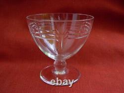 Baccarat, Cap Ferrat, Serie De 6 Verres A Aperitif En Cristal Taille, Art Deco