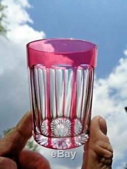 Baccarat Wine Glasses Gobelet Verre A Vin Cristal Taillé De Couleur Coloré Rose