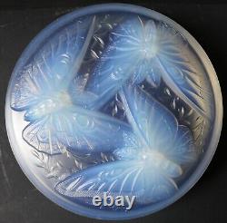 Boite verre OPALESCENT VERLYS ART DECO DECOR PAPILLON DE NUIT Era Sabino Lalique