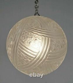 Boule de lustre des HANOTS modèle au Turban Art Déco diamètre 25 cm