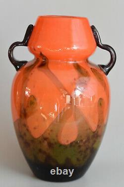 Charles Schneider Grand vase Art Deco Verre multicouche ca 1920