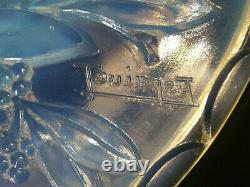 Coupe en verre moulé pressé opalescent signé Espaivet Art Déco no sabino verlys