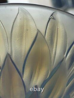Coupe verre opalescent ébène de macassar signé Etling France Art Deco 1925/30