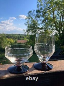 Ensemble de verres Art Déco 4 x coupes à champagne, 5 x verres à vin et carafe