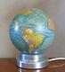 Globe Terrestre, Globe En Verre, Lampe, Mappemonde Par Forest, Art Deco, Paris