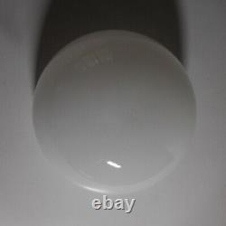 Globe rond plafonnier éclairage vintage art déco blanc verre opalin France N8804