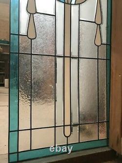 Grands vitraux verre opaline style art deco