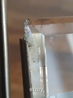JOLI CADRE, PORTE PHOTO TRIPTYQUE en metal chromé verre Biseauté ART DECO