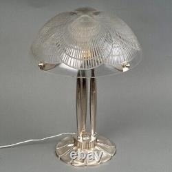 Lampe Art Deco Coquilles René Lalique R. Lalique Verre Glass Lamp