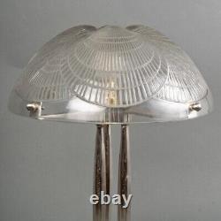 Lampe Art Deco Coquilles René Lalique R. Lalique Verre Glass Lamp