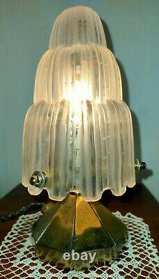 Lampe Champignon Art-Déco Veilleuse Cascade 4640 Marius Ernest SABINO 1930