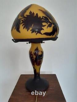 Lampe TIP SCHNEIDER Art Déco FLEURS pâte verre signée Art Nouveau? PETIT PRIX