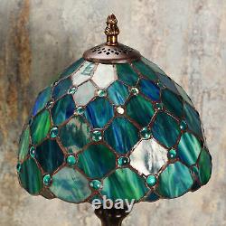 Lampe Tiffany, Vintage Fleur Vitrail Style Table Lampe, Chambre Lampe Art Deco V