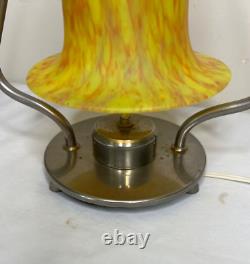 Lampe art déco pâte de verre