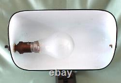 Lampe de bureau Art Déco en fonte et verre double