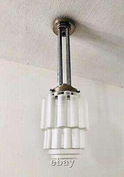 Lanterne/Suspension art déco Bauhaus gratte-ciel années 25/35