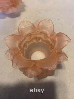 Lot De Deux tulipes En pâte de verre Rose 18 Pétales S