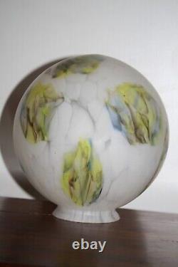 Lustre Globe Vase pate de verre art déco soufflé