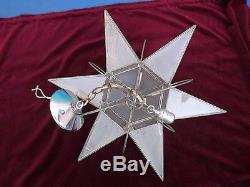 Lustre étoile Américain Moravian star light, Léviton, USA, moderniste 1930