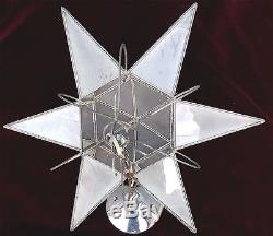 Lustre étoile Américain Moravian star light, Léviton, USA, moderniste 1930
