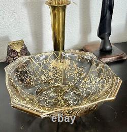 Magnifique Coupe Art Deco 1930 Verre Or Fin French Art 30's