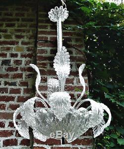 Magnifique grand lustre en verre de murano venise italie vers 1960