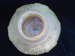 Muller Frère Luneville Globe PLAFONNIER Pâte de Verre Modèle Paon Lustre ArtDéco
