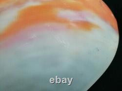 Muller Frères / Rare demi-vasque en pâte de verre marmoréenne orange / Art Déco