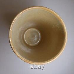 N23.381 céramique grès Allevard France verre récipient art déco poterie chamois