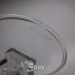 N23.469 verre cristal coupe art déco table blanc transparent France vintage