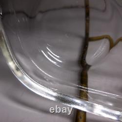N23.549 assiette escargots verre Pyrex France design 20e vintage art déco table