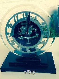 Pendule ATO verre Lalique Bakelite 1930 électrique Art Déco Clock Glass