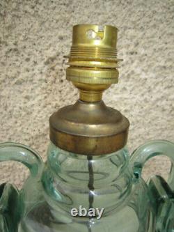 Pied De Lampe En Verre Souffle Epoque Art Deco